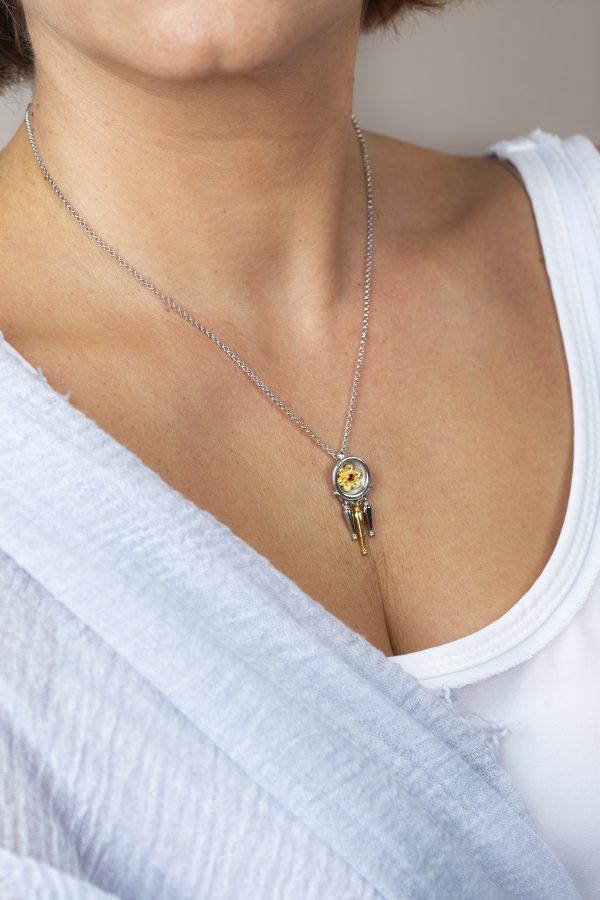 15.027.005.S0 (2) Pendant Daisy Garnet - "RIZES"