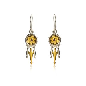16.023.009 (1) Grande Earrings Daisy Garnet - ''RIZES''