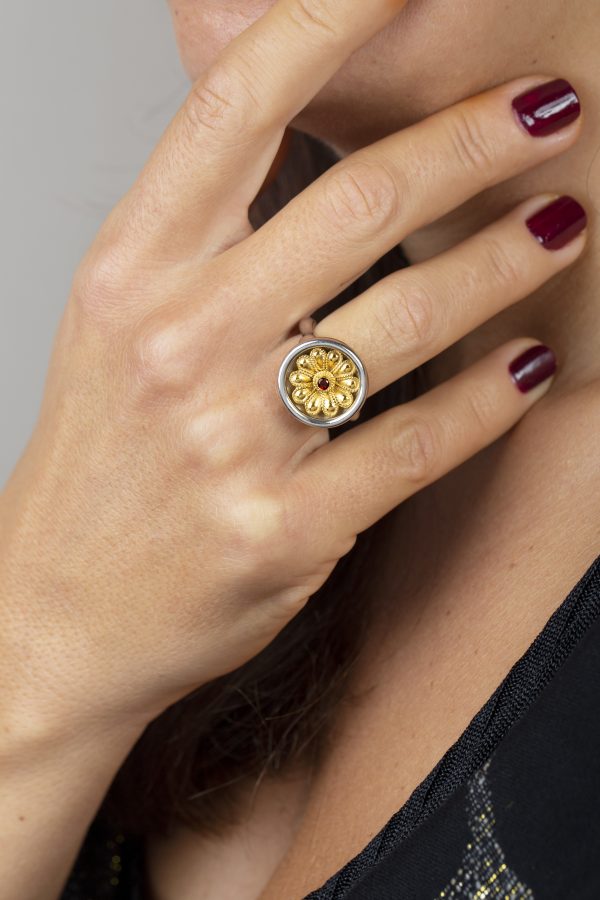 Ring  Daisy Garnet - ''RIZES''
